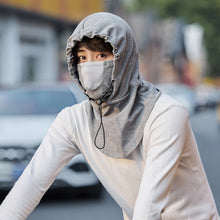 Laden Sie das Bild in den Galerie-Viewer, Kapuzengesichtsmaske mit Halswärmer für das Radfahren