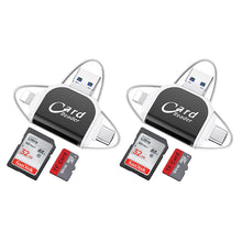 Laden Sie das Bild in den Galerie-Viewer, 4-in-1-Universal-SD-TF-Kartenleser mit mehreren Anschlüssen