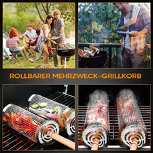 Laden Sie das Bild in den Galerie-Viewer, 304 Edelstahl Rolling Barbecue Käfig