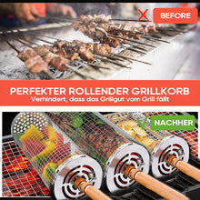 Laden Sie das Bild in den Galerie-Viewer, 304 Edelstahl Rolling Barbecue Käfig