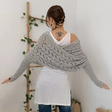 Laden Sie das Bild in den Galerie-Viewer, 🔥Heißer Verkauf 49% RABATT🧶Gestrickter Zopfmuster-Umhang, Bolero für Damen