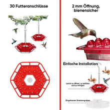 Laden Sie das Bild in den Galerie-Viewer, Kolibri-Futterspender zum Aufhängen im Freien