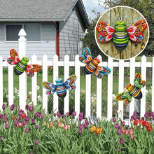 Laden Sie das Bild in den Galerie-Viewer, Kunstskulptur „Eiserne Biene“, hängende Wanddekoration für den Garten