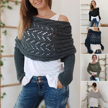Laden Sie das Bild in den Galerie-Viewer, 🔥Heißer Verkauf 49% RABATT🧶Gestrickter Zopfmuster-Umhang, Bolero für Damen