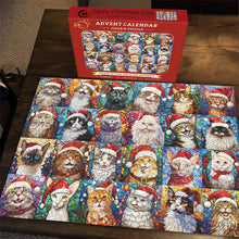 Laden Sie das Bild in den Galerie-Viewer, Weihnachtskatzenkalender-Puzzle