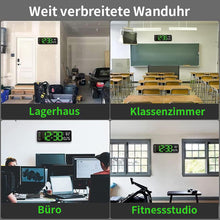 Laden Sie das Bild in den Galerie-Viewer, Verbesserte digitale Wanduhr mit großem Display 9 inches