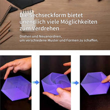 Laden Sie das Bild in den Galerie-Viewer, 🌀3D-gedrucktes Fraktal-Fidget-Sechseck