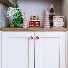 Laden Sie das Bild in den Galerie-Viewer, Weihnachtsknopfabdeckung mit Pfefferminzmotiv