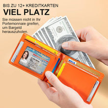 Laden Sie das Bild in den Galerie-Viewer, Schlanke Brieftasche für Männer mit RFID-Blockierung