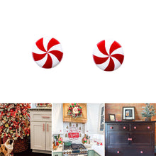 Laden Sie das Bild in den Galerie-Viewer, Weihnachtsknopfabdeckung mit Pfefferminzmotiv