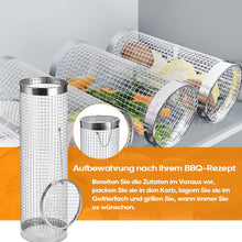 Laden Sie das Bild in den Galerie-Viewer, 304 Edelstahl Rolling Barbecue Käfig