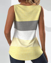 Laden Sie das Bild in den Galerie-Viewer, Gestreiftes Tanktop mit Knöpfen und Falten