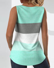 Laden Sie das Bild in den Galerie-Viewer, Gestreiftes Tanktop mit Knöpfen und Falten