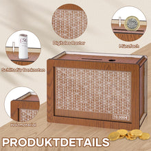 Laden Sie das Bild in den Galerie-Viewer, Sparschwein aus Holz mit Zähler