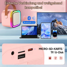 Laden Sie das Bild in den Galerie-Viewer, Mini-Karaoke-Maschine für Kinder mit drahtlosen Mikrofonen