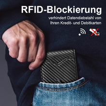 Laden Sie das Bild in den Galerie-Viewer, Schlanke Brieftasche für Männer mit RFID-Blockierung