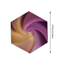 Laden Sie das Bild in den Galerie-Viewer, 🌀3D-gedrucktes Fraktal-Fidget-Sechseck