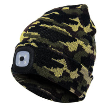Laden Sie das Bild in den Galerie-Viewer, Abziehbar LED Stirnlampe Beanie Mütze