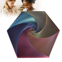 Laden Sie das Bild in den Galerie-Viewer, 🌀3D-gedrucktes Fraktal-Fidget-Sechseck