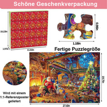 Laden Sie das Bild in den Galerie-Viewer, Adventskalender 2024 Weihnachtspuzzle