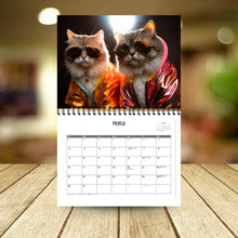 Laden Sie das Bild in den Galerie-Viewer, 2025 Stilvoller Katzenkalender/Geschenk für Katzenliebhaber