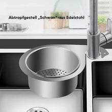 Laden Sie das Bild in den Galerie-Viewer, Edelstahl Schwanen-Spülbecken-Abtropfkorb