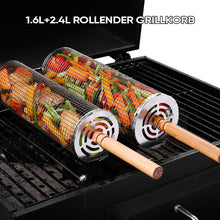 Laden Sie das Bild in den Galerie-Viewer, 304 Edelstahl Rolling Barbecue Käfig