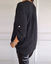 Laden Sie das Bild in den Galerie-Viewer, Lockeres Freizeitoberteil mit Pailletten-Patchwork