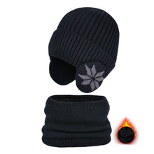 Laden Sie das Bild in den Galerie-Viewer, Kinder-Winter-Fleece-Schal-Anzug-Strickmütze