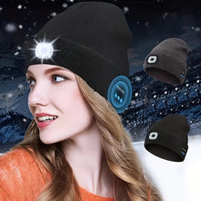 Laden Sie das Bild in den Galerie-Viewer, Bluetooth-Mütze mit LED-Licht & abnehmbaren Lautsprechern