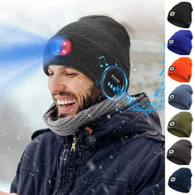 Laden Sie das Bild in den Galerie-Viewer, Bluetooth-Mütze mit LED-Licht & abnehmbaren Lautsprechern