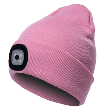 Laden Sie das Bild in den Galerie-Viewer, Abziehbar LED Stirnlampe Beanie Mütze