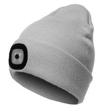 Laden Sie das Bild in den Galerie-Viewer, Abziehbar LED Stirnlampe Beanie Mütze