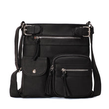 Laden Sie das Bild in den Galerie-Viewer, Schultertasche aus weichem Leder mit mehreren Taschen