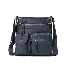 Laden Sie das Bild in den Galerie-Viewer, Schultertasche aus weichem Leder mit mehreren Taschen