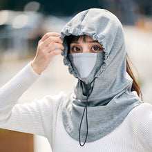 Laden Sie das Bild in den Galerie-Viewer, Kapuzengesichtsmaske mit Halswärmer für das Radfahren