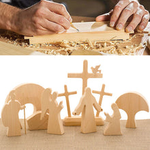 Laden Sie das Bild in den Galerie-Viewer, Osterszene hölzern Dekoration