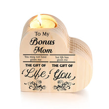 Laden Sie das Bild in den Galerie-Viewer, An meine Tochter/Sohn Kerzenhalter aus Holz, Hand-Schütteln Herzkerzenhalter