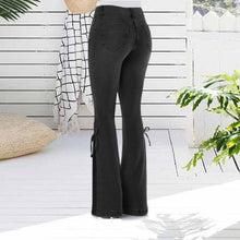 Laden Sie das Bild in den Galerie-Viewer, Elastische Schlagjeans mit Schnürung