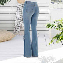 Laden Sie das Bild in den Galerie-Viewer, Elastische Schlagjeans mit Schnürung