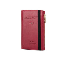 Laden Sie das Bild in den Galerie-Viewer, Herren Reisepass-Geldbörse aus Leder mit RFID-Blockierung