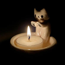 Laden Sie das Bild in den Galerie-Viewer, Niedlicher Katzen-Kerzenhalter
