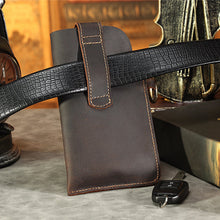Laden Sie das Bild in den Galerie-Viewer, Multifunktionale Handytasche aus Leder