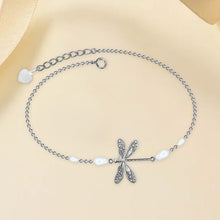 Laden Sie das Bild in den Galerie-Viewer, Libellen-Fußkettchen mit Perle
