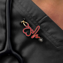 Laden Sie das Bild in den Galerie-Viewer, EKG und Stethoskop Mini-Brosche