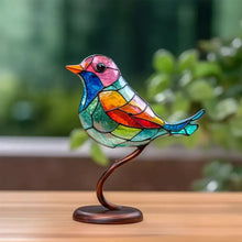 Laden Sie das Bild in den Galerie-Viewer, Vögel auf Zweigen Buntglasornamente