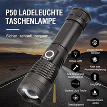 Laden Sie das Bild in den Galerie-Viewer, P50 Ladeleuchte Taschenlampe