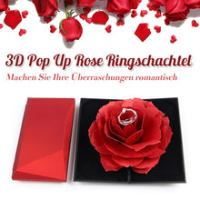 Laden Sie das Bild in den Galerie-Viewer, 3D Pop Up Rose Ringschachtel