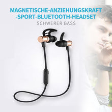 Laden Sie das Bild in den Galerie-Viewer, Bluetooth-Kopfhörer, Stereo-In-Ear-Ohrhörer, sicherer Sitz für Sport, Fitnessstudio, Reisen (wasserdicht, Noise Cancelling Mic)
