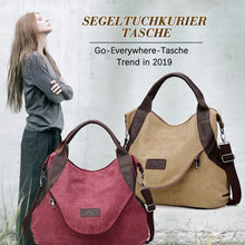 Laden Sie das Bild in den Galerie-Viewer, Segeltuch Tasche mit großer Kapazität